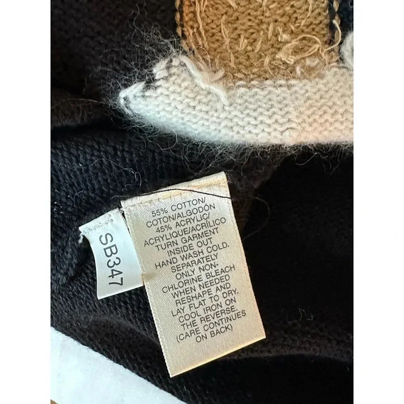 Susan Bristol Christmas Santa Embroidered Sweater Size Medium - Picture 6 of 9